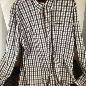 Tailor Vintage Black and White Plaid Shirt Size Extra Large